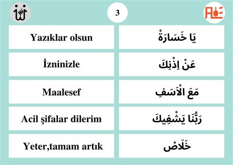 arapça günlük ifadeler